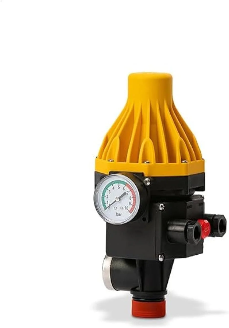 کنترلر فشار اتوماتیک پمپ آب، سوئیچ کنترل الکتریکی 240 ولت با گیج فشار، سوئیچ کنترل اتوماتیک عمودی پمپ آب، جنس: ABS