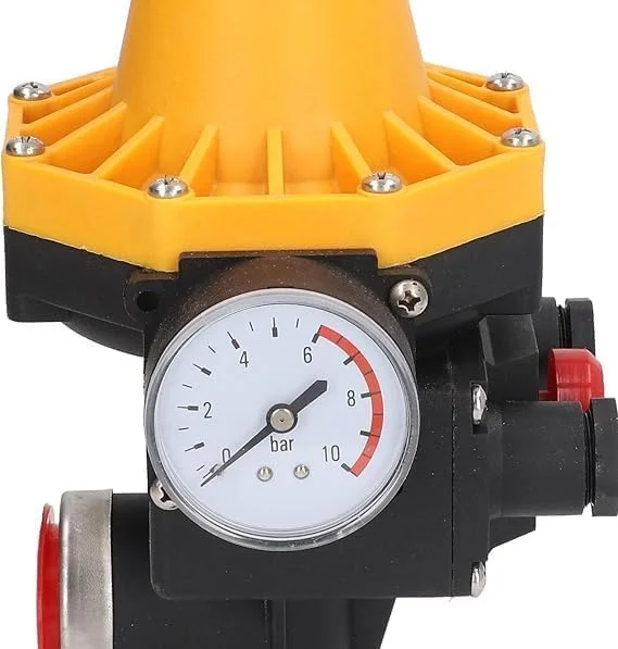 کیت فشار نوع عمودی، کنترلر فشار اتوماتیک پمپ آب 1.5bar-3.0bar 220V-240V پمپ آب با شیر یک طرفه سیستم الکترونیکی هیدرولیک، مناسب برای ویلا، دفتر کارگاهی، مجلس و باغ