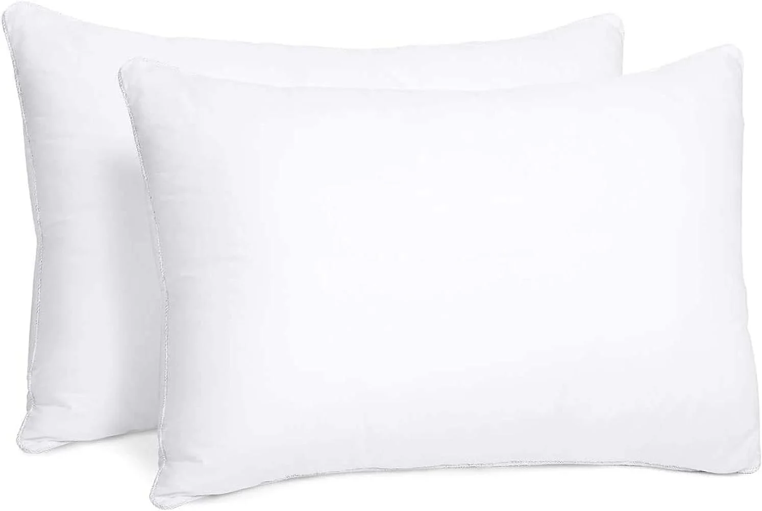 بالش های تخت خواب ای ورلد برای خوابیدن - فوق العاده نرم، ضد حساسیت، جایگزین مموری فوم، بالش های فندقی لوکس برای خواب، سایز کوئین قابل تنفس (بسته 2 عددی)