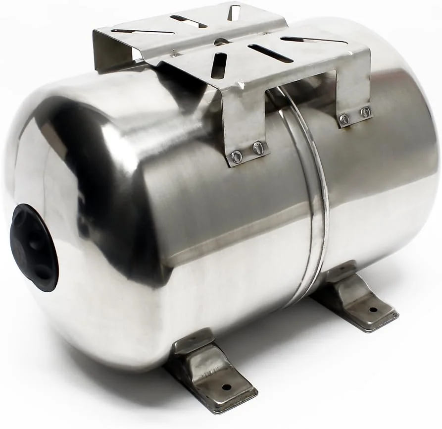 مخزن تحت فشار 50 لیتری استیل ضد زنگ WilTec با غشای EPDM برای پمپ های آبرسانی خانگی مخزن تحت فشار 50 لیتری استیل ضد زنگ WilTec با غشای EPDM برای پمپ های آبرسانی خانگی