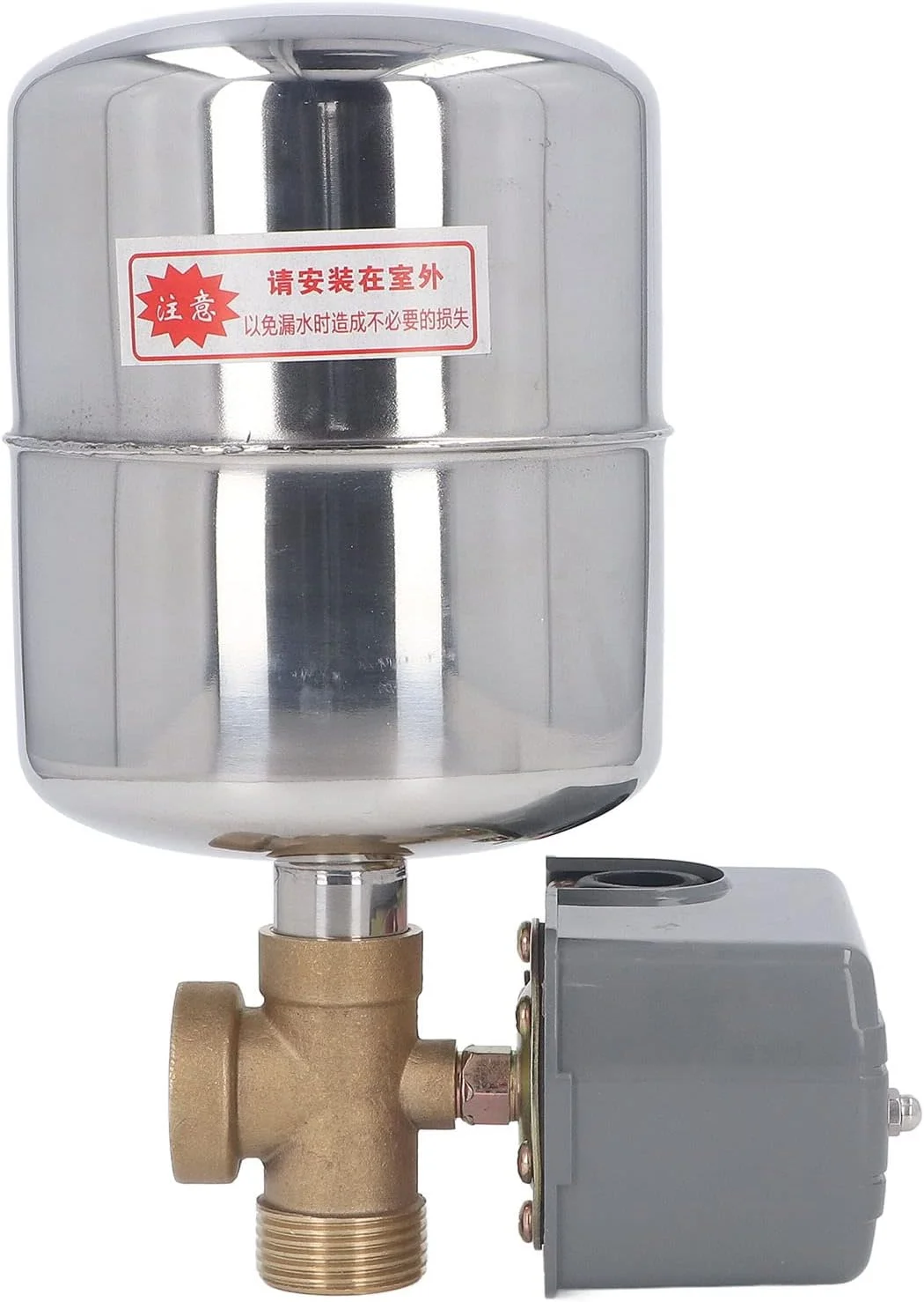 کلید کنترل فشار، کیت نصب مخزن فشار 110V-230V با کیت شیر یک طرفه مسی مخزن فشار استیل برای پمپ جت، پمپ باغ