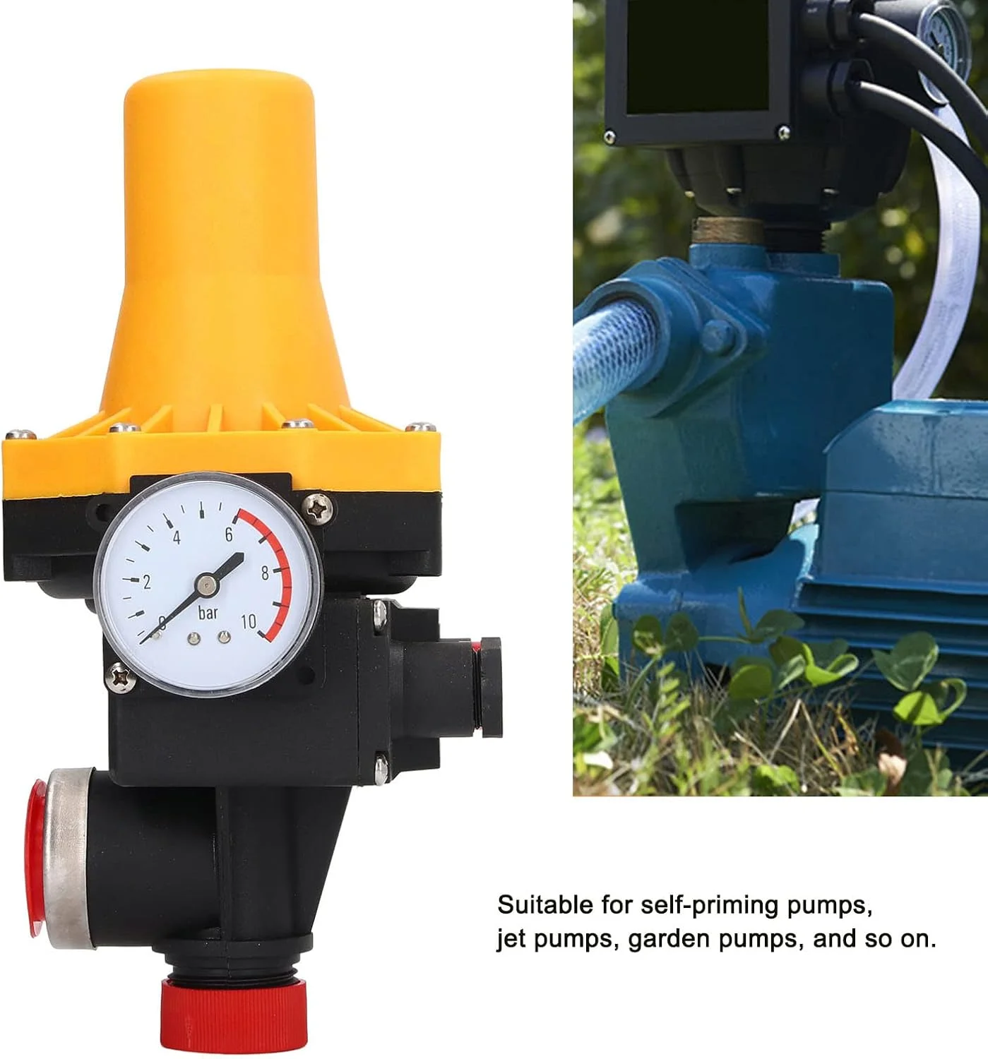 کنترلر فشار پمپ آب 10 بار 1.1 کیلووات 220 ولت 240 ولت سوئیچ کنترل اتوماتیک محافظت از پمپ کنترلر فشار پمپ آب 10 بار 1.1 کیلووات 220 ولت 240 ولت سوئیچ کنترل اتوماتیک محافظت از پمپ