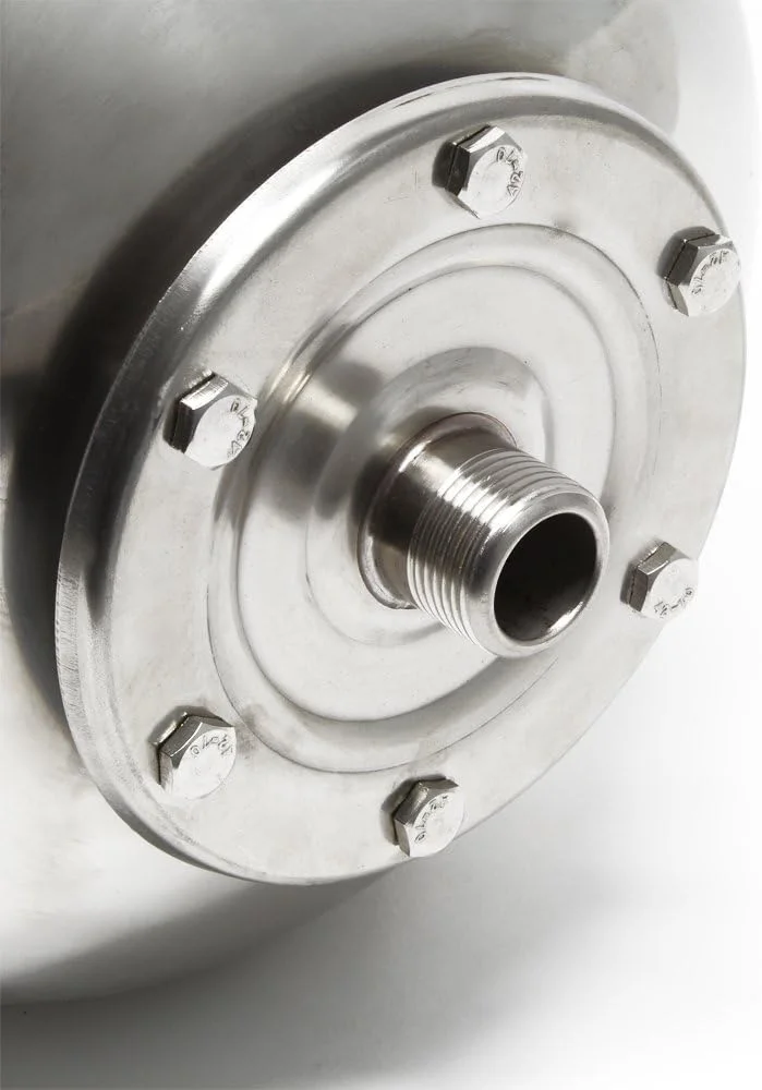 مخزن تحت فشار 50 لیتری استیل ضد زنگ WilTec با غشای EPDM برای پمپ های آبرسانی خانگی مخزن تحت فشار 50 لیتری استیل ضد زنگ WilTec با غشای EPDM برای پمپ های آبرسانی خانگی