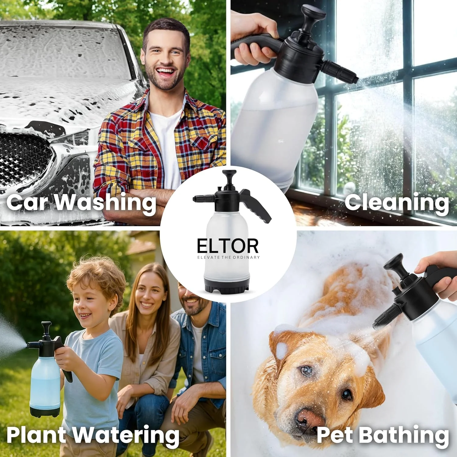 آبپاش دستی چند منظوره 2 لیتری با کیفیت عالی، بطری اسپری دستی پمپ آب با فشار برای گیاهان با شیر اطمینان و نازل قابل تنظیم، بطری فوم پاش مداوم (سفید شفاف) آبپاش دستی چند منظوره 2 لیتری با کیفیت عالی، بطری اسپری دستی پمپ آب با فشار برای گیاهان با شیر اطمینان و نازل قابل تنظیم، بطری فوم پاش مداوم (سفید شفاف)