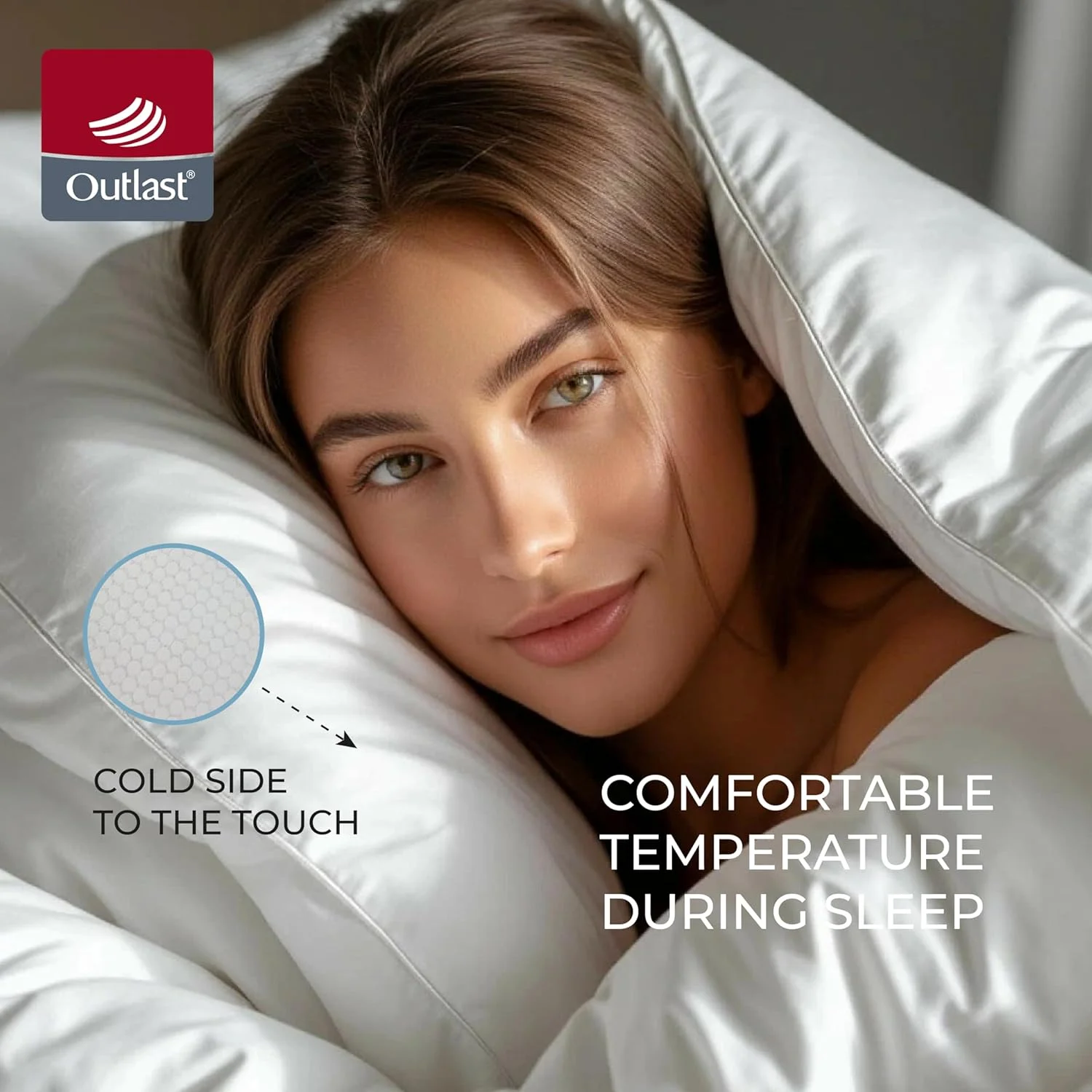 بالش ممتاز ClimateBalance Elite از WORLD OF BELASHOFF. بالش نرم سایز کوئین برای خواب با فناوری دو طرفه و پر شده با الیاف ضد حساسیت 1000 گرمی. بالش راحت برای خواب 50x75 سانتی متر.