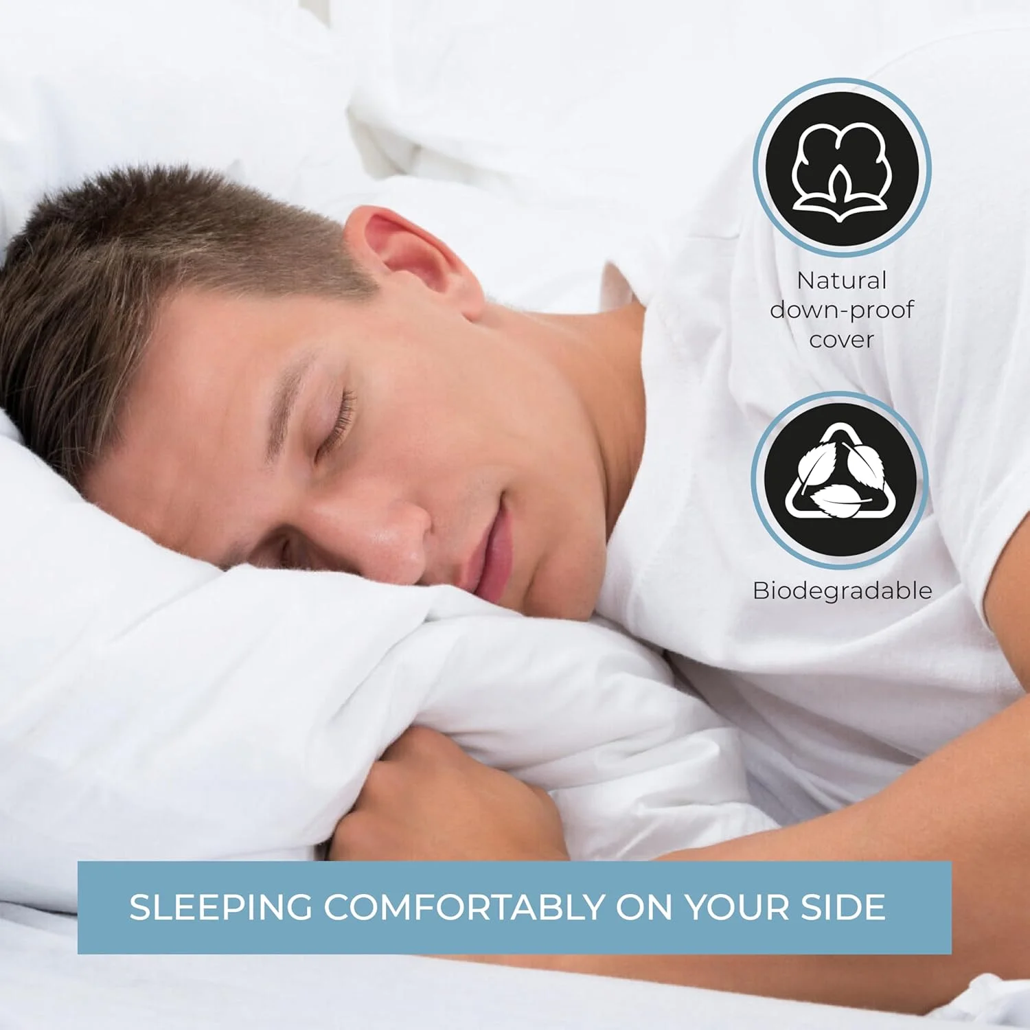 بالش لوکس پر غاز سیبری 50% و پر کوچک غاز 50% برای خواب. بالش تخت راحت با پشتیبانی بالا، 100% پنبه ارگانیک (سایز کویین 50 * 75 سانتی متر). بالش لوکس پر غاز سیبری 50% و پر کوچک غاز 50% برای خواب. بالش تخت راحت با پشتیبانی بالا، 100% پنبه ارگانیک (سایز کویین 50 * 75 سانتی متر).