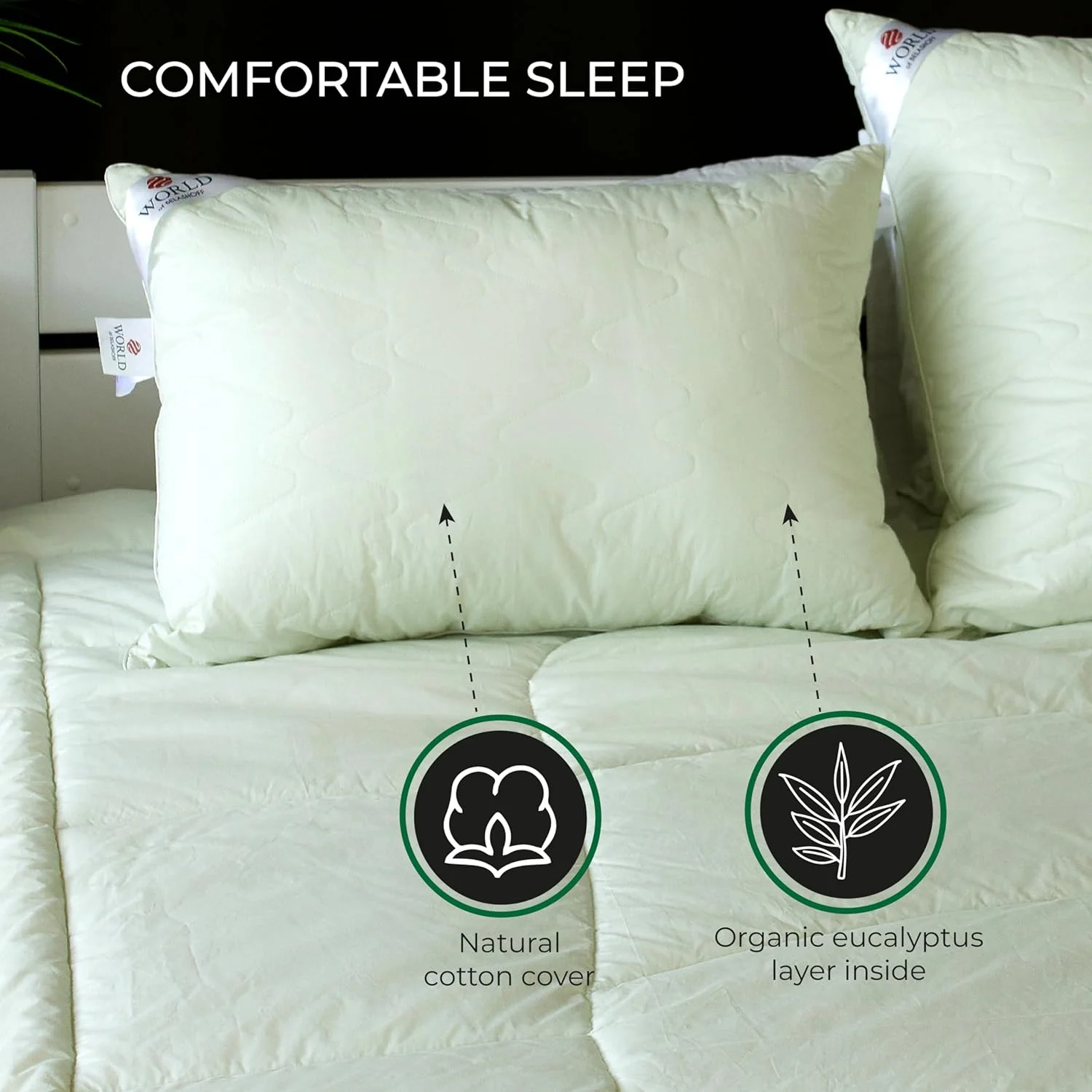 بالش خواب تنسل وُرلْد آف بلاشوف. بالش ضد حساسیت با روکش 100% پنبه ارگانیک. بالش خواب راحت (سایز کینگ 50x90 سانتی متر). بالش خواب تنسل وُرلْد آف بلاشوف. بالش ضد حساسیت با روکش 100% پنبه ارگانیک. بالش خواب راحت (سایز کینگ 50x90 سانتی متر).