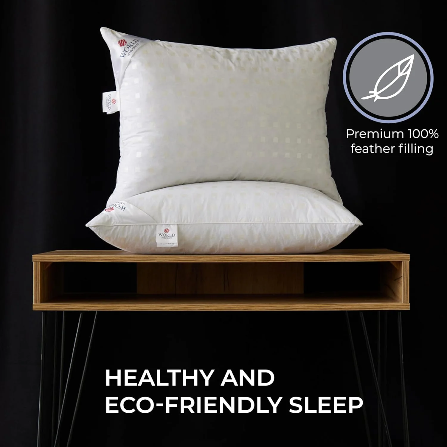 بالش پر غاز کوچک سیبری اعلا و لوکس بلاشوف، 100% پنبه ارگانیک (سایز کینگ 50x90 سانتی متر) بالش پر غاز کوچک سیبری اعلا و لوکس بلاشوف، 100% پنبه ارگانیک (سایز کینگ 50x90 سانتی متر)