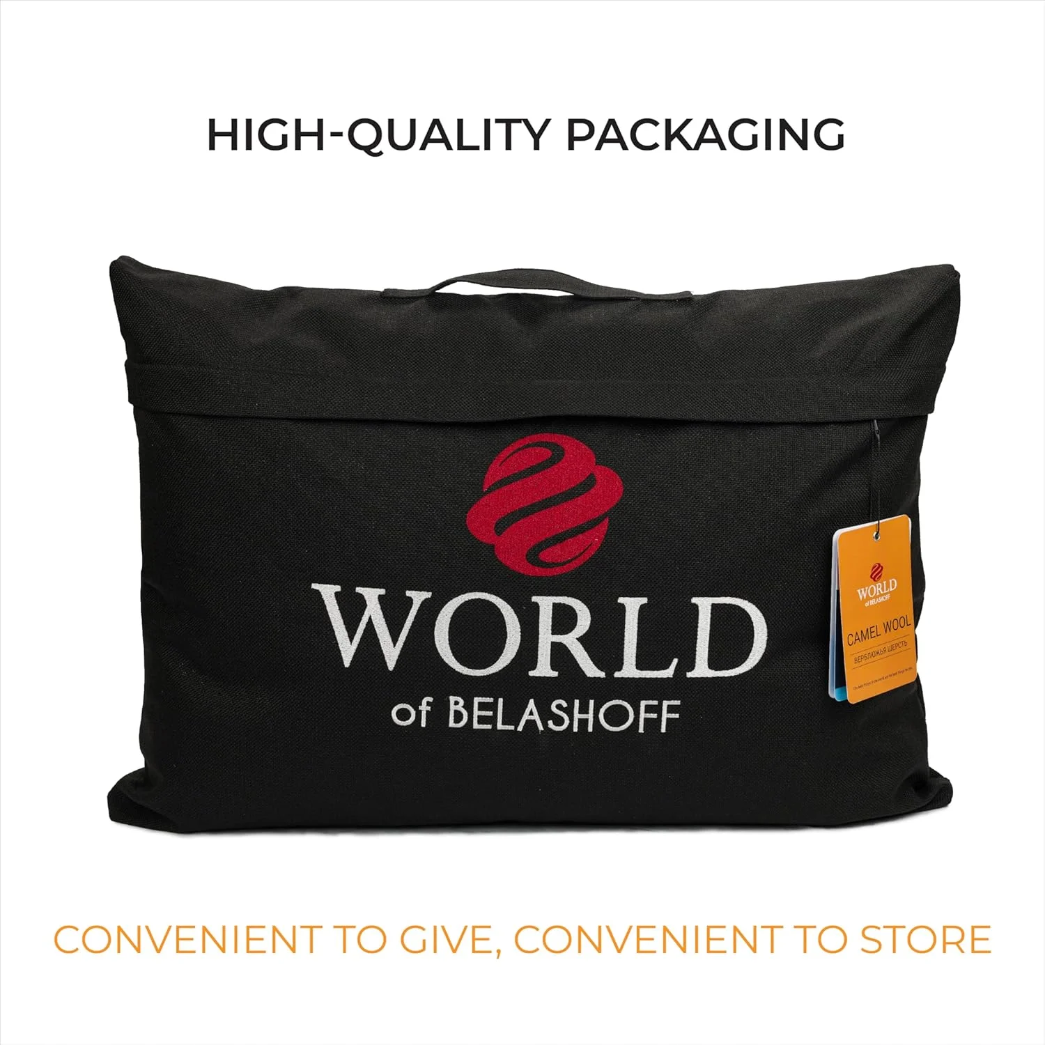 بالش خواب مناسب. بالش پشمی شتر. بالش خواب تنظیم کننده دما. روکش 100% پنبه ارگانیک (سایز کوئین 50 * 75 سانتی متر)