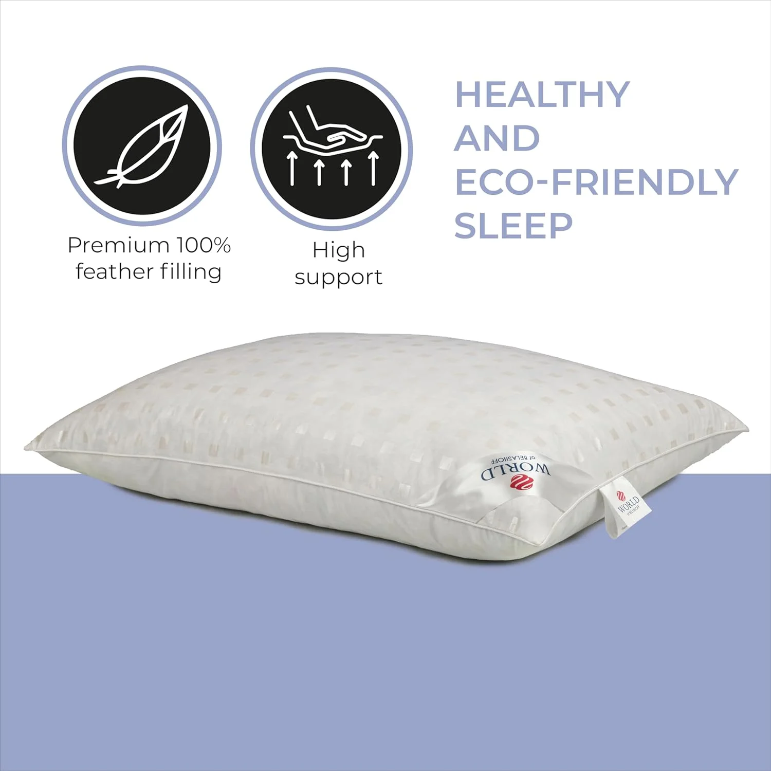 بالش پر غاز کوچک سیبری اعلا و لوکس بلاشوف، 100% پنبه ارگانیک (سایز کینگ 50x90 سانتی متر) بالش پر غاز کوچک سیبری اعلا و لوکس بلاشوف، 100% پنبه ارگانیک (سایز کینگ 50x90 سانتی متر)