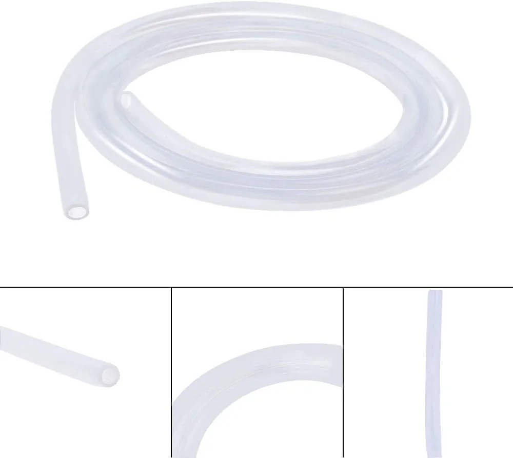 لوله سیلیکونی 6 میلی‌متر (1/4 اینچ) قطر داخلی × 8 میلی‌متر قطر خارجی، مناسب مواد غذایی، لوله شفاف سیلیکونی خالص مقاوم در برابر حرارت بالا برای دم کردن خانگی، انتقال هوا و مایعات (طول 6 متر - 19.68 فوت)