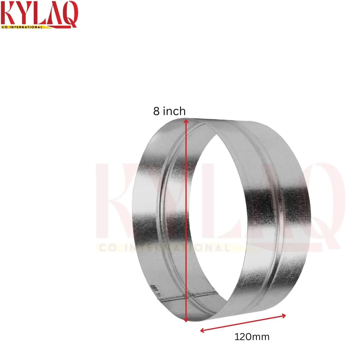رابط لوله گالوانیزه فولادی برای سیستم های تهویه گرد، ایده آل برای افزایش طول یا اتصال لوله های گالوانیزه (8 اینچ) رابط لوله گالوانیزه فولادی برای سیستم های تهویه گرد، ایده آل برای افزایش طول یا اتصال لوله های گالوانیزه (8 اینچ)