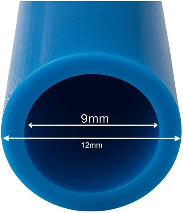 لوله آبی 12 میلی متری جان گست (10 متری) قطر خارجی 12 میلی متر، قطر داخلی 9 میلی متر