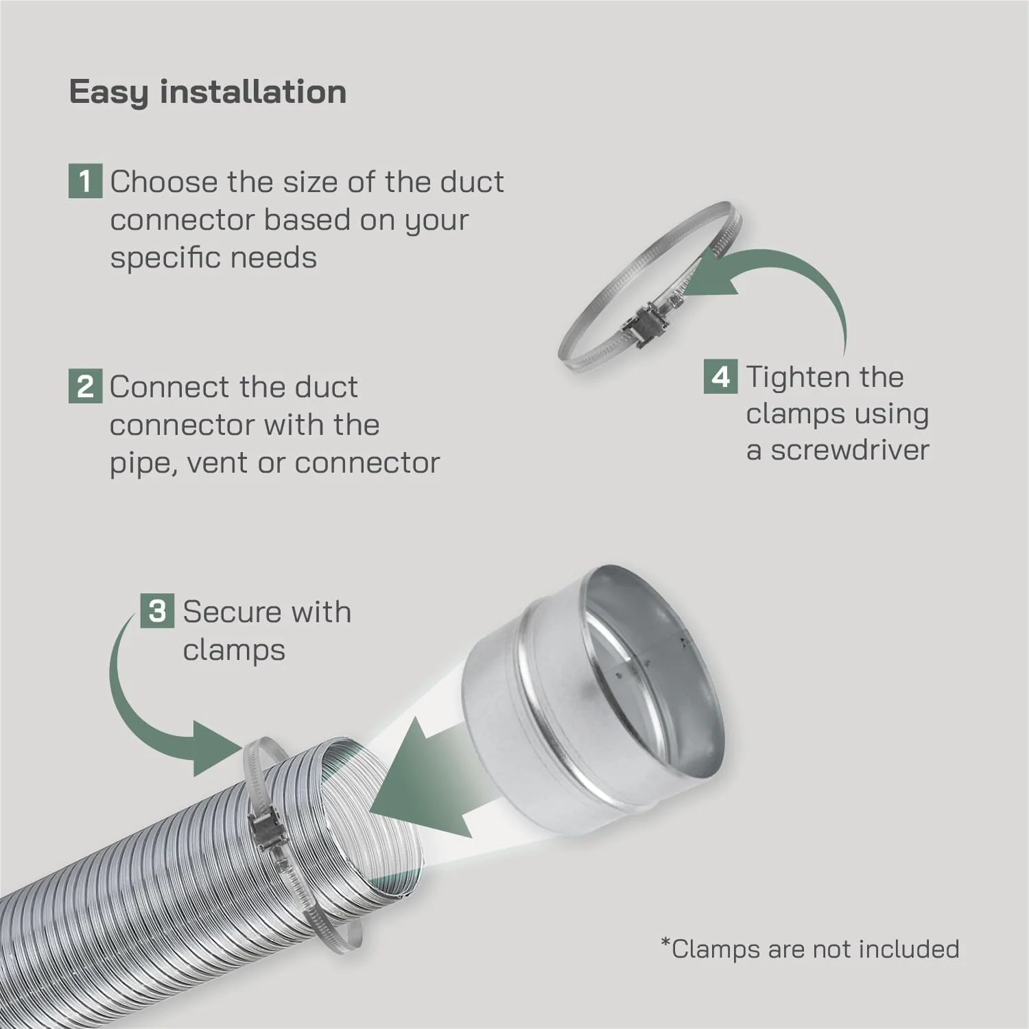 رابط لوله گالوانیزه فولادی برای سیستم های تهویه گرد، ایده آل برای افزایش طول یا اتصال لوله های گالوانیزه (8 اینچ) رابط لوله گالوانیزه فولادی برای سیستم های تهویه گرد، ایده آل برای افزایش طول یا اتصال لوله های گالوانیزه (8 اینچ)