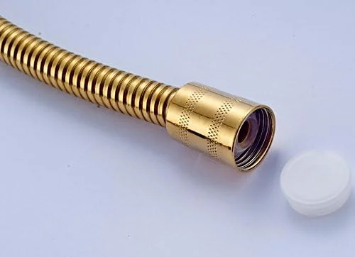 شلنگ دوش استیل ضد زنگ طلایی 1.5 متری Linwnil، لوله اسپری دستی جایگزین (طلایی 1.5 متری) شلنگ دوش استیل ضد زنگ طلایی 1.5 متری Linwnil، لوله اسپری دستی جایگزین (طلایی 1.5 متری)