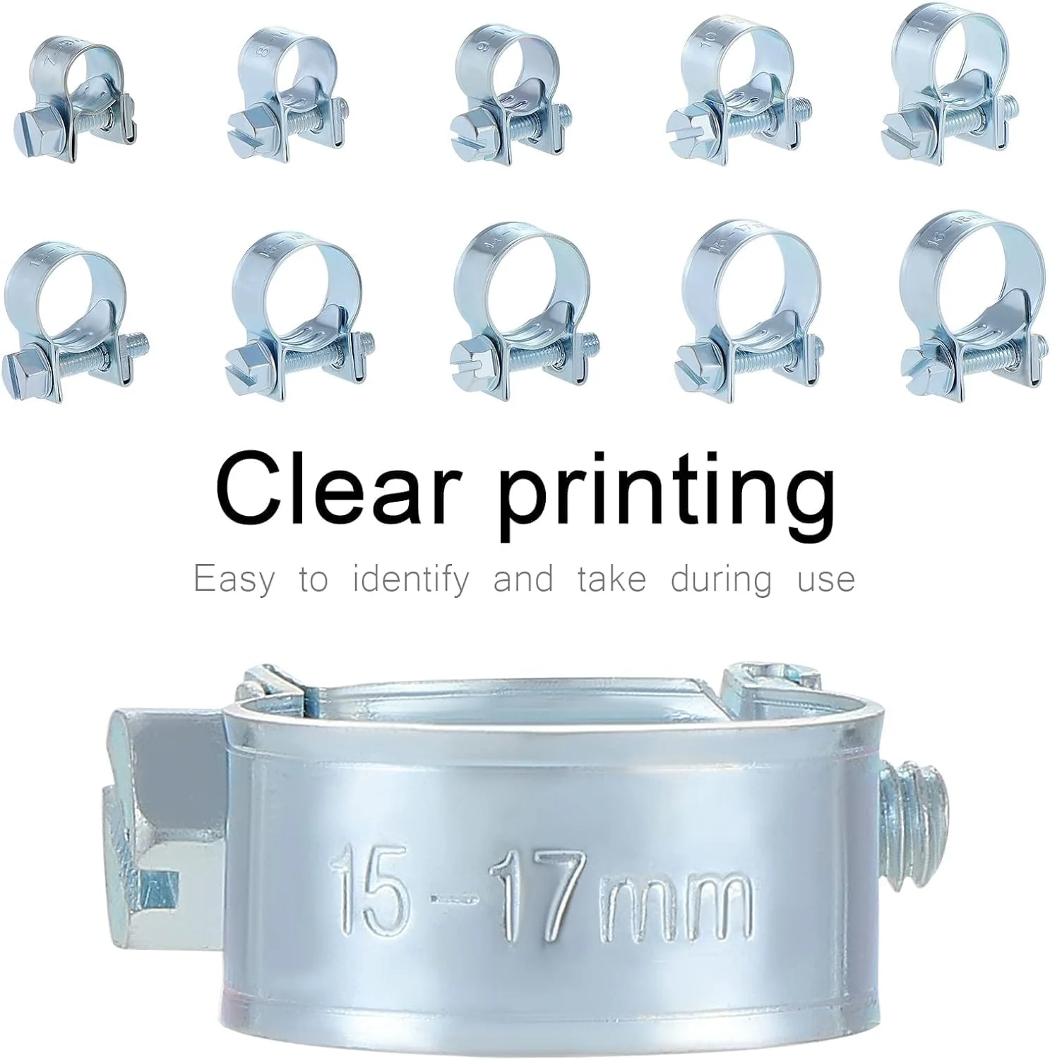 مجموعه بست شلنگ 60 عددی JOEJNCED، بست شلنگ خط سوخت، لوله آب، شلنگ هوا، اتصالات گالوانیزه کوچک، تثبیت کننده لوله مخزن گاز، ایده آل برای لوله کشی، کاربردهای خودرو و مکانیکی