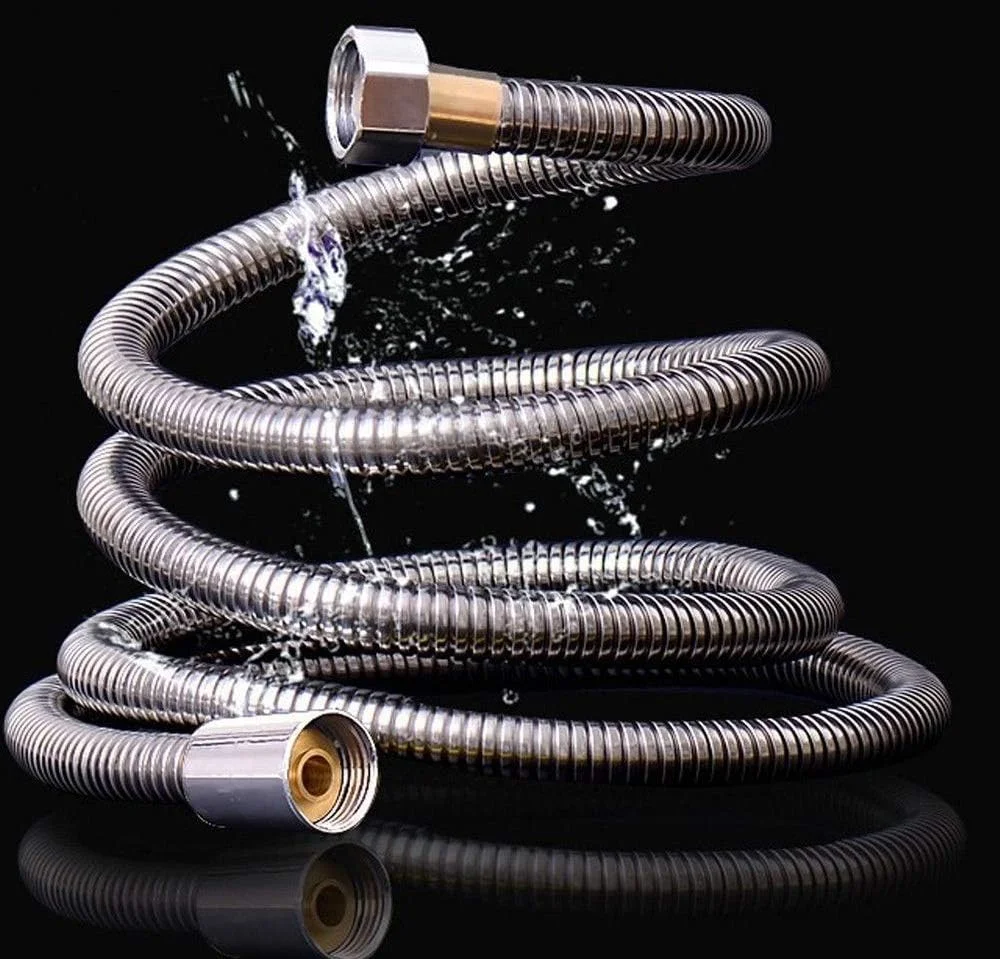 شلنگ توالت روبیك شطاف، شلنگ دوش دستی توالت، شلنگ ضد انفجار انعطاف پذیر استیل ضد زنگ (1 متر)