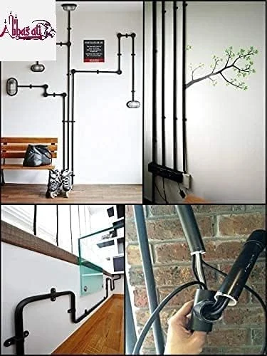 لوله و اتصالات پی وی سی عباسعلی برای سیم کشی و کابل کشی برق داخلی و خارجی (بسته 10 عددی) (20 میلی متر، خم)