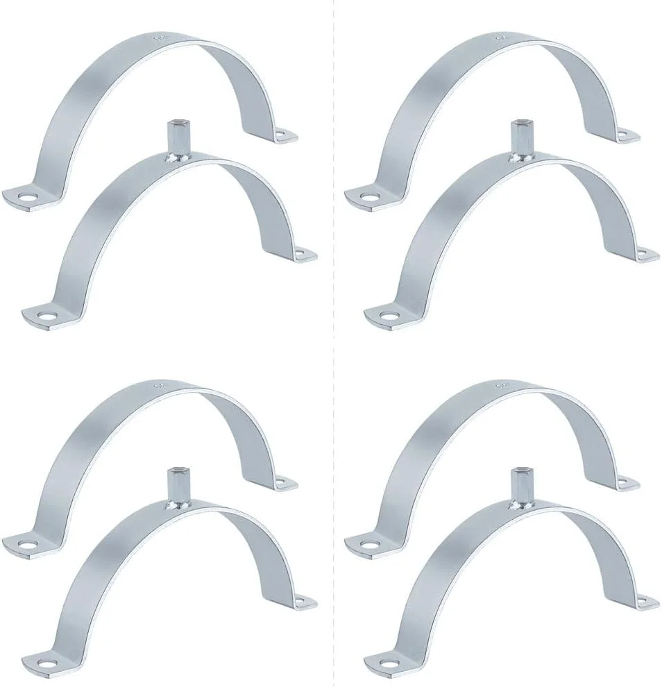 بست لوله اسپلیت رینگ 4 عددی، بست لوله اسپلیت رینگ گالوانیزه، براکت لوله سخت، براکت لوله پی وی سی، بست لوله فلزی، برای میله رزوه M10 (6 اینچ)