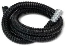 لوله خرطومی انعطاف پذیر با روکش PVC، فولاد گالوانیزه، مشکی، برای محافظت از کابل (25MMx15MTR)