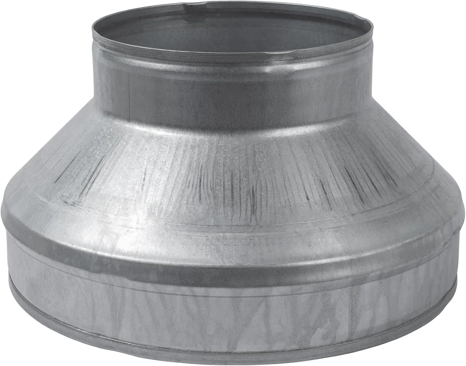 تبدیل گرد فولادی گالوانیزه ۱۰ اینچ به ۶ اینچ - اتصالات لوله - آداپتور انتقال مجرای تخلیه، فاضلاب و هواکش - کوپلینگ کاهنده لوله فلزی تبدیل گرد فولادی گالوانیزه ۱۰ اینچ به ۶ اینچ - اتصالات لوله - آداپتور انتقال مجرای تخلیه، فاضلاب و هواکش - کوپلینگ کاهنده لوله فلزی