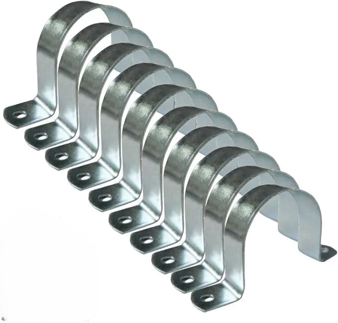 بست یو (U) گالوانیزه فولادی ایشفاق اینویشنز، برای ثابت کردن لوله برق، پشتیبانی از لوله آب و لوله گاز به همراه پیچ و رولپلاک، مجموعه 10 عددی (1-1/4 اینچ)