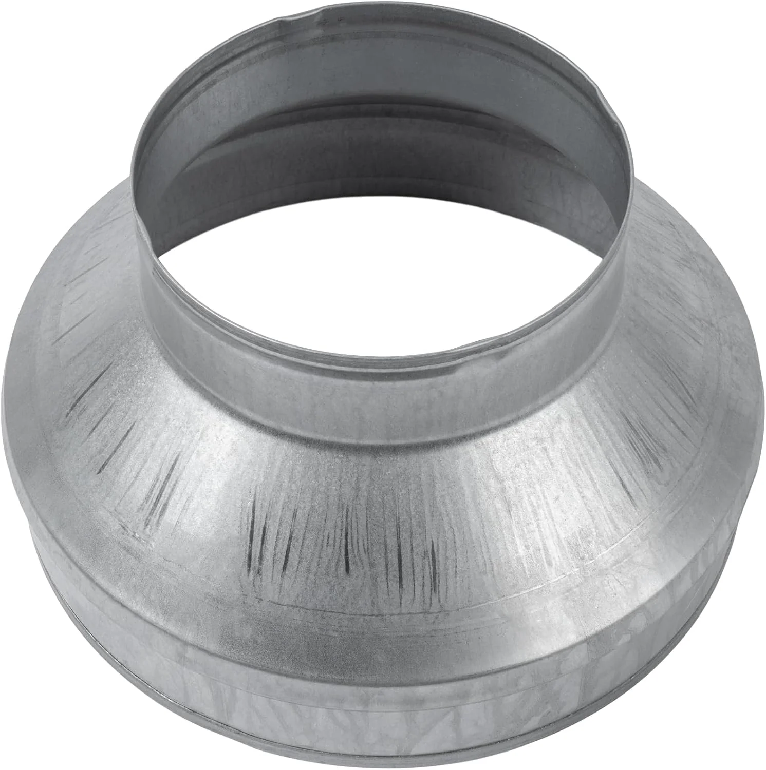 تبدیل گرد فولادی گالوانیزه ۱۰ اینچ به ۶ اینچ - اتصالات لوله - آداپتور انتقال مجرای تخلیه، فاضلاب و هواکش - کوپلینگ کاهنده لوله فلزی