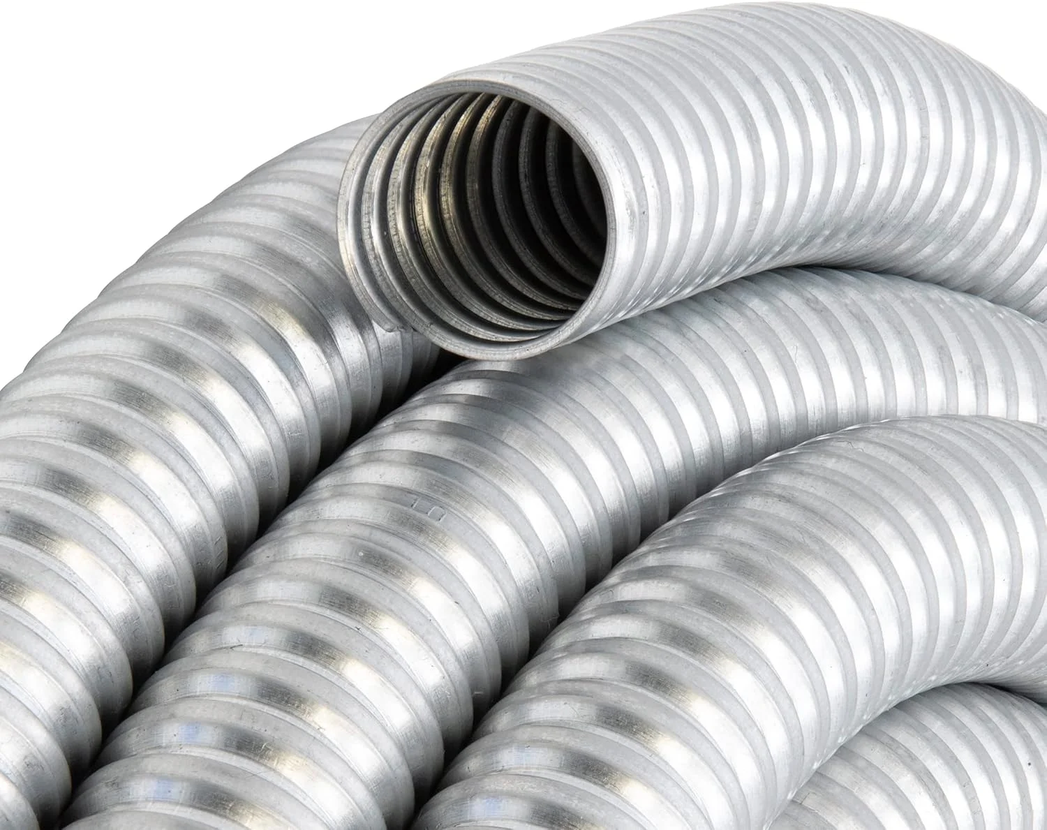 لوله خرطومی فلزی گالوانیزه ماکسیما، 1/2 اینچ در 25 فوت، مناسب برای سیم کشی برق، رول 25 فوتی