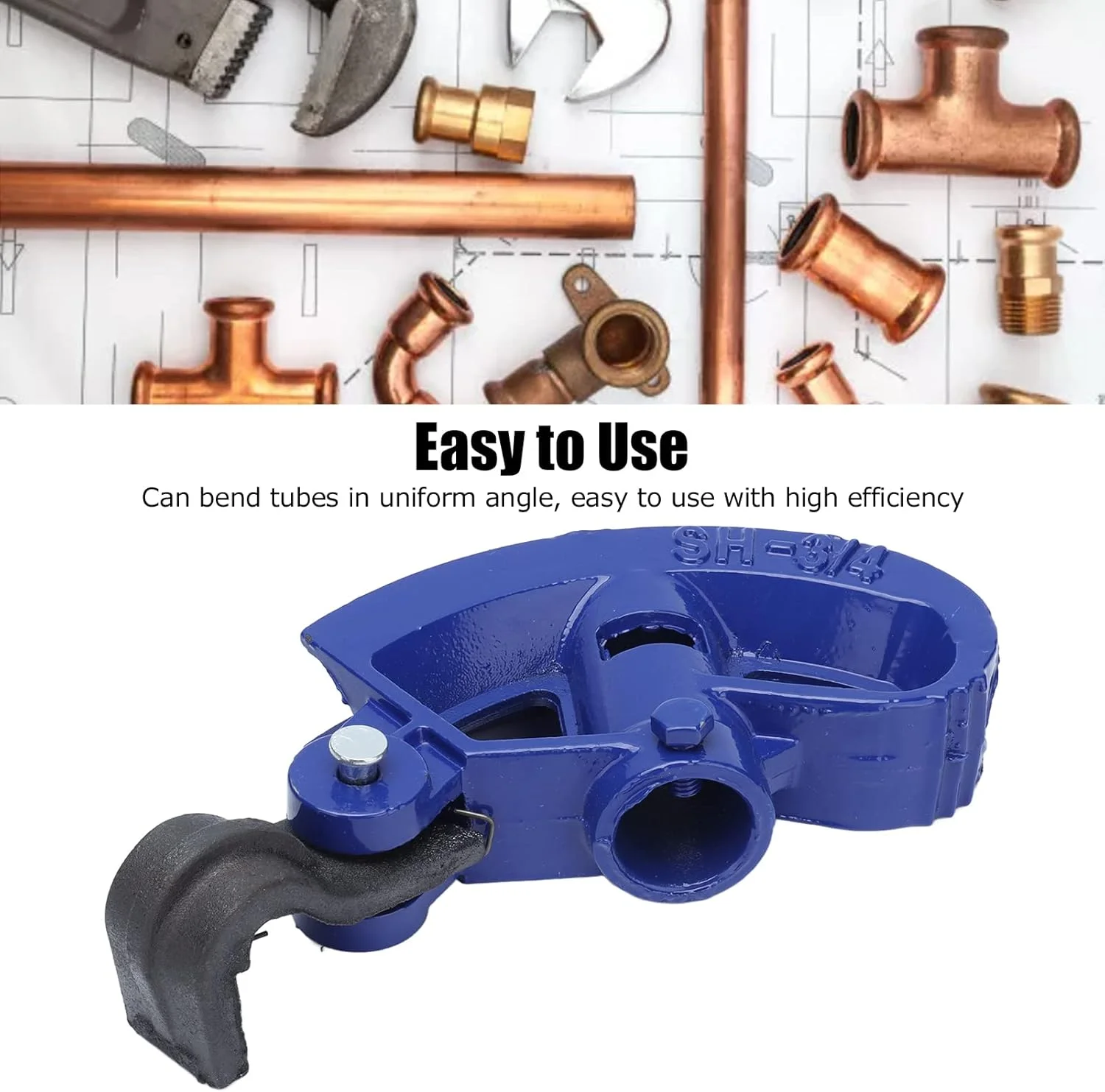 ابزار خم کن لوله HJIHVGU، گالوانیزه 3/4 اینچ DN20mm، فولاد C45 برای لوله 1/2 اینچ و 3/4 اینچ