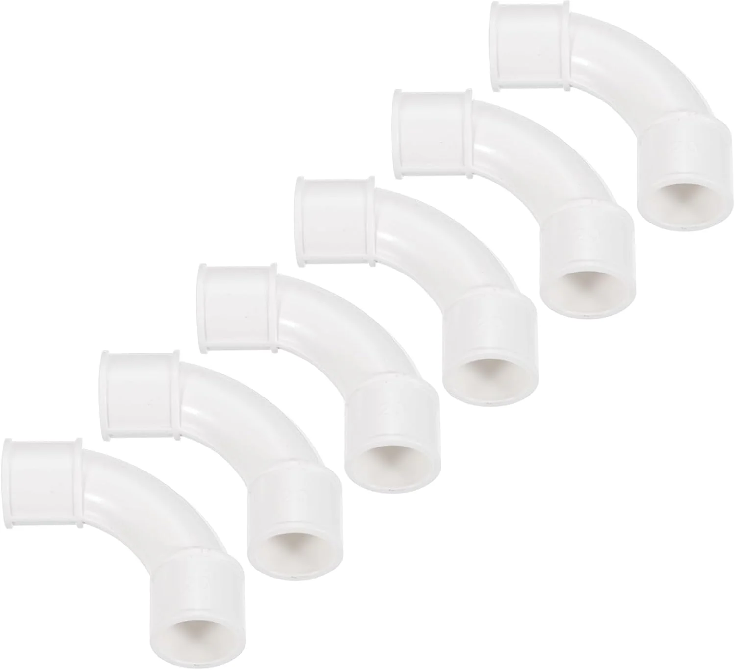 اتصال زانویی لوله پی وی سی 20 میلی متری سفید رنگ، تغییر جهت لوله، بسته 6 عددی اتصال زانویی لوله پی وی سی 20 میلی متری سفید رنگ، تغییر جهت لوله، بسته 6 عددی