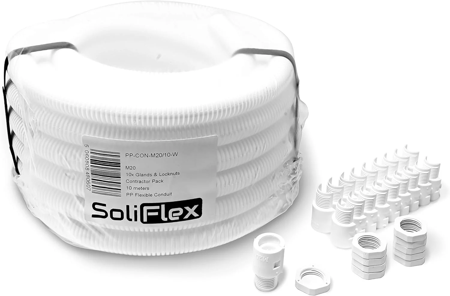 لوله خرطومی انعطاف پذیر SoliFlex مناسب فضای باز، بسته نصاب، IP40 - کلاف 10 متری - دفن زیرزمینی، ترانکینگ خارجی، داکت برق، محافظت از سیم و کابل. به همراه اتصالات - 10 گلند و مهره لوله خرطومی انعطاف پذیر SoliFlex مناسب فضای باز، بسته نصاب، IP40 - کلاف 10 متری - دفن زیرزمینی، ترانکینگ خارجی، داکت برق، محافظت از سیم و کابل. به همراه اتصالات - 10 گلند و مهره