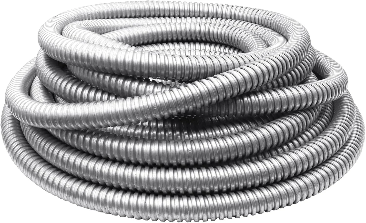 لوله خرطومی فلزی انعطاف پذیر ½ اینچ، 7.5 متر روکش کابل شکاف دار گالوانیزه آهنی برای مصارف صنعتی، مدیریت کابل خانگی، سیم کشی و محافظت