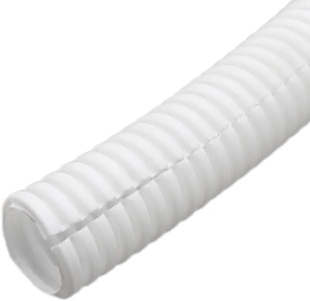 لوله خرطومی شکاف دار برای سیم کشی، لوله محافظ کابل سیم سفید، لوله مرتب کننده کابل برای کابل های تلویزیون، سیم برق، چراغ های باغ (قطر خارجی 10 میلی متر، 6 متر)