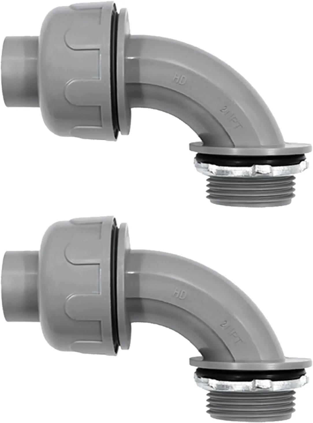 اتصال لوله خرطومی PVC منعطف 90 درجه 2 اینچی دارای گواهینامه UL (بسته 2 عددی)