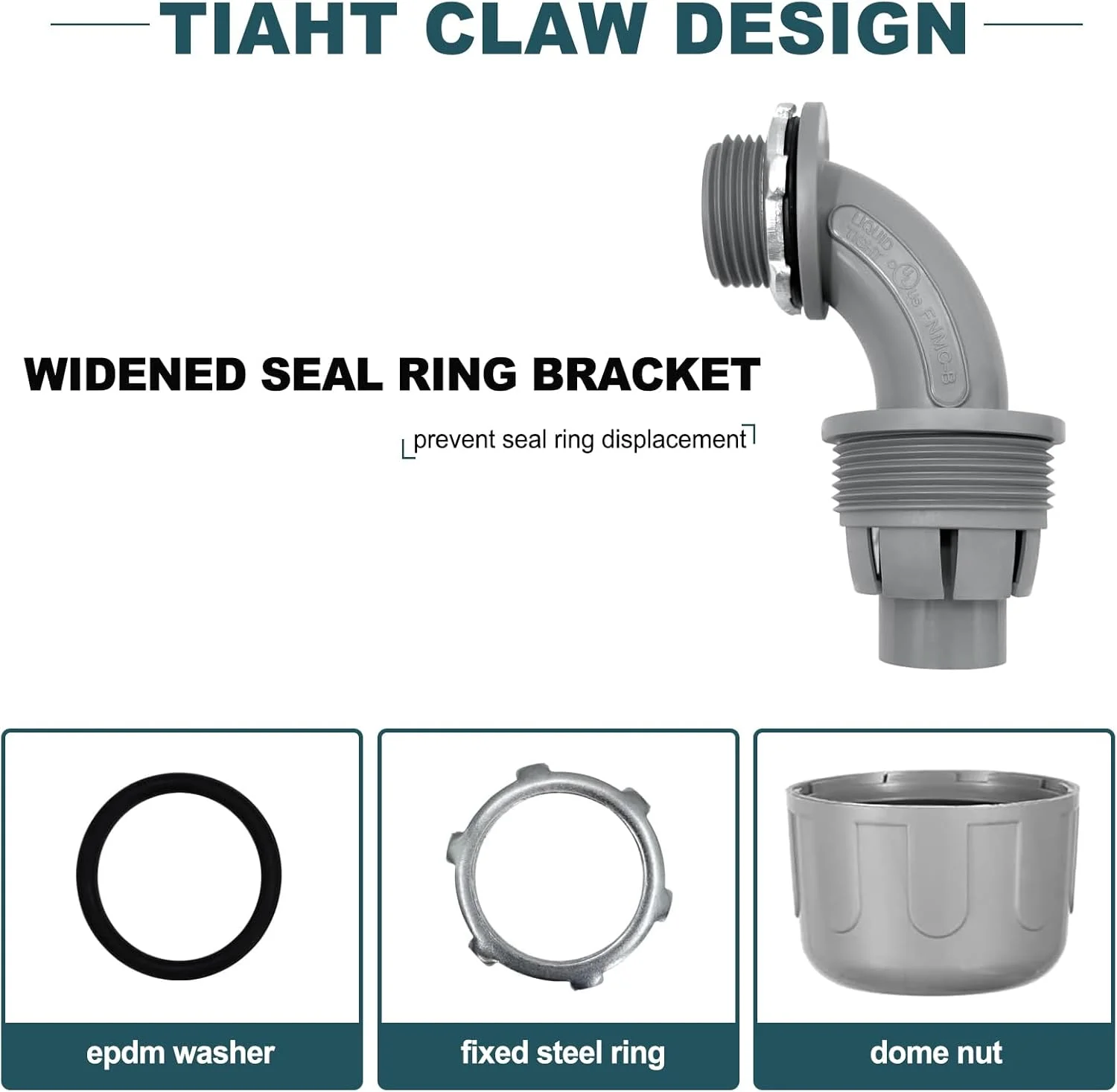 اتصال لوله خرطومی PVC منعطف 90 درجه 2 اینچی دارای گواهینامه UL (بسته 2 عددی) اتصال لوله خرطومی PVC منعطف 90 درجه 2 اینچی دارای گواهینامه UL (بسته 2 عددی)