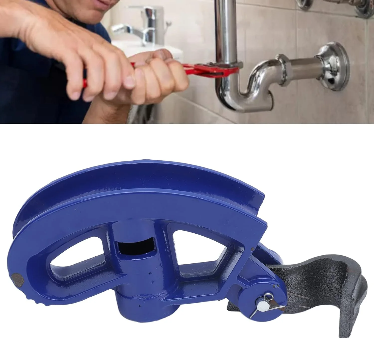 ابزار خم کن لوله دستی یوسو هلث گیر، ابزار خمکاری لوله گالوانیزه برای لوله های 1/2 اینچ تا 3/4 اینچ، ابزار خم کن دستی لوله فولادی گالوانیزه C45 جامد