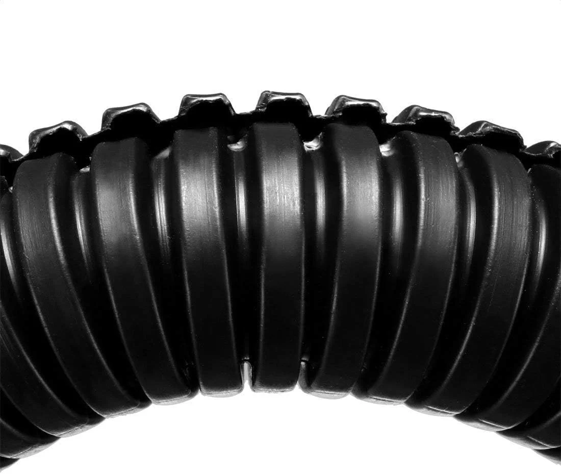 لوله خرطومی شکاف دار YXQ 10 میلی متری، لوله موجدار پلاستیکی پلی اتیلن 10 متری، لوله آکاردئونی، محافظ مشکی رنگ برای مجرای الکتریکی، پوشش کابل انعطاف پذیر