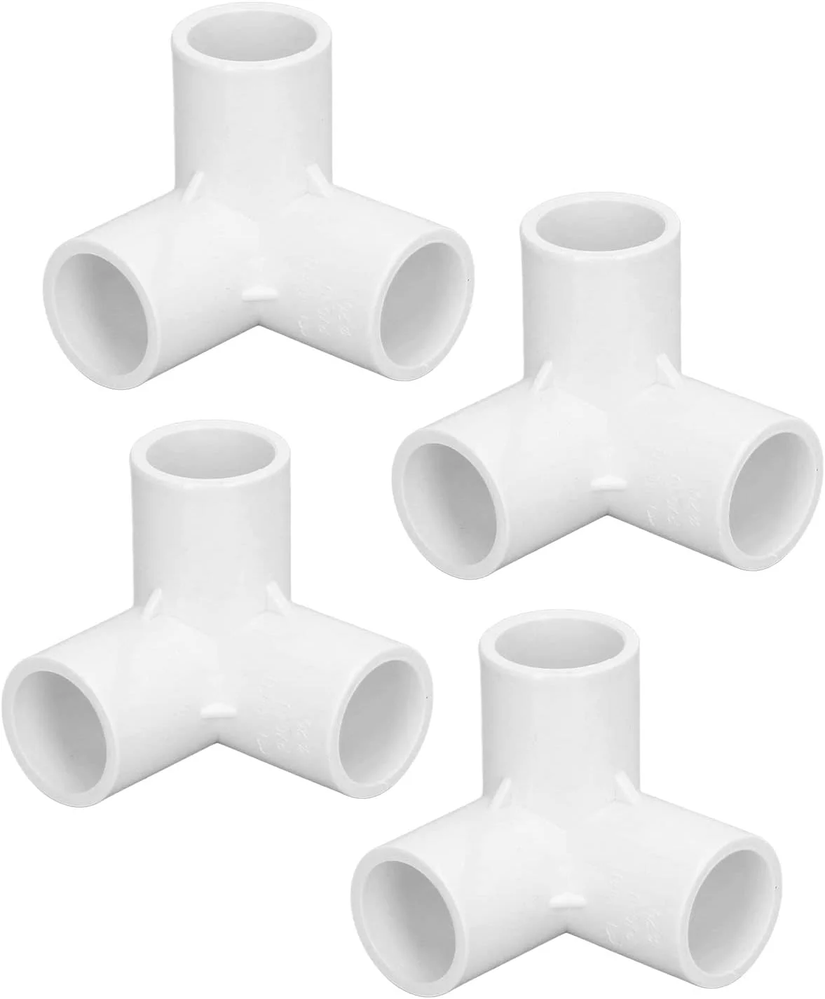 اتصالات لوله سه راهی پلاستیکی PVC، اتصال دهنده گوشه ای T شکل زاویه راست برای لوله های آب، مبلمان، لوله های گلخانه ای، چادرها، محفظه های گربه، قفسه بندی، محصولات استخر، سازه های پشتیبانی باغ، تثبیت ایمن، 10 عدد