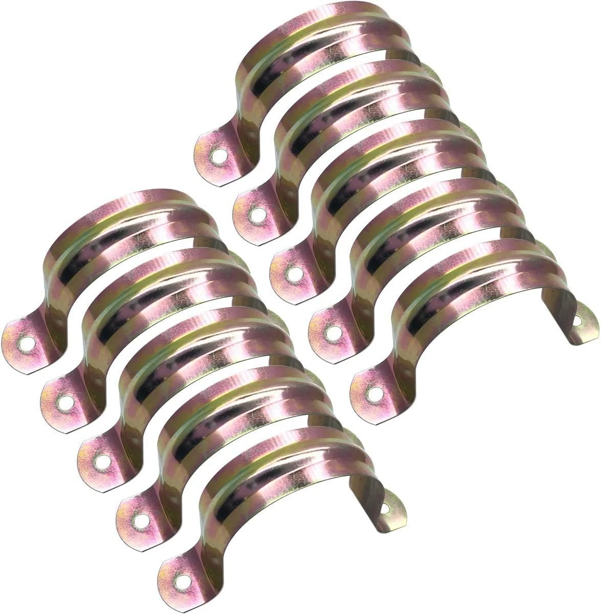 بست لوله ای 2.5 اینچی، دو سوراخه، گالوانیزه، بست لوله ای U شکل، گیره لوله ای U شکل، محکم کننده لوله (10 عدد، 2.5 اینچ، رنگ برنجی، 76 میلی متر) بست لوله ای 2.5 اینچی، دو سوراخه، گالوانیزه، بست لوله ای U شکل، گیره لوله ای U شکل، محکم کننده لوله (10 عدد، 2.5 اینچ، رنگ برنجی، 76 میلی متر)