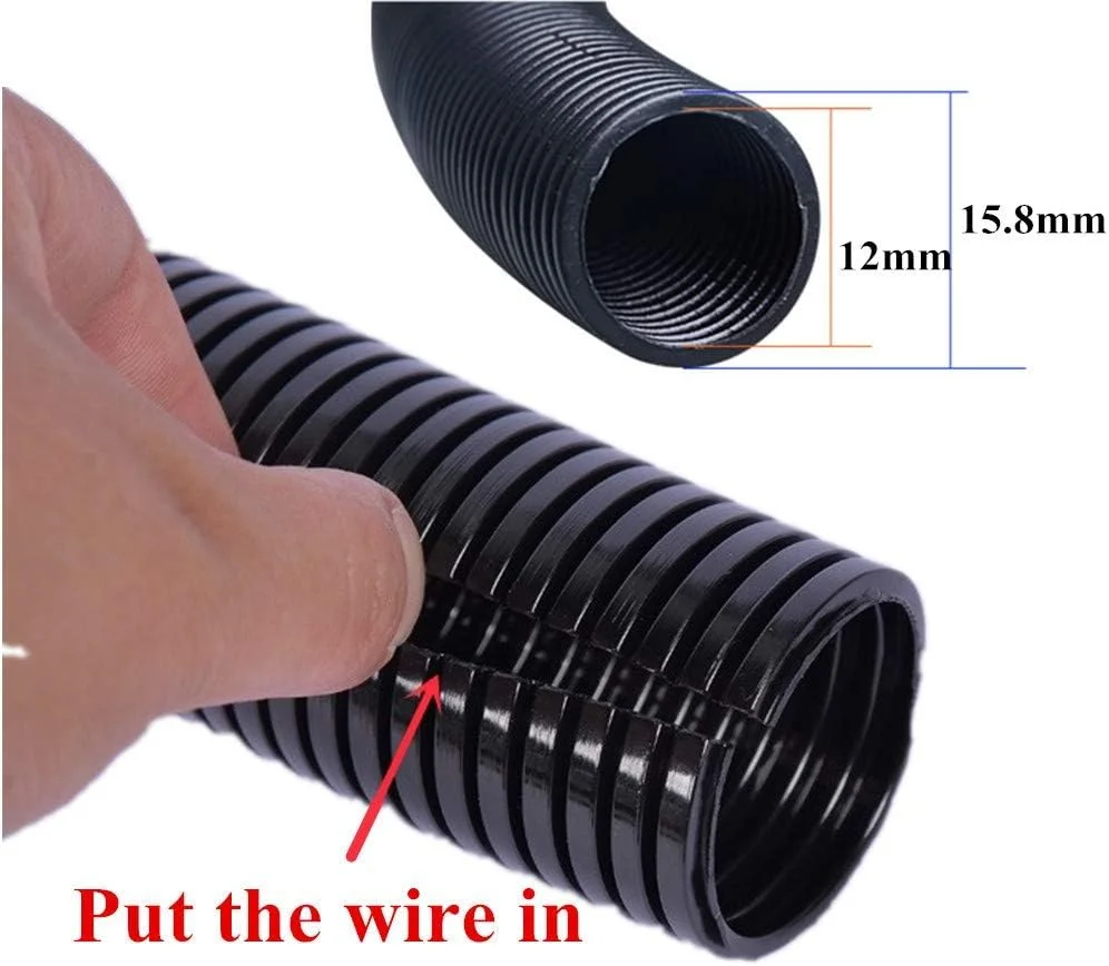 محافظ سیم و کابل حیوانات خانگی زافینا-UP، لوله خرطومی راه باز، روکش لوله بافتنی شکاف دار مناسب خودرو، منزل و محیط های دریایی (15.8 میلی متر)، طول 9 متر