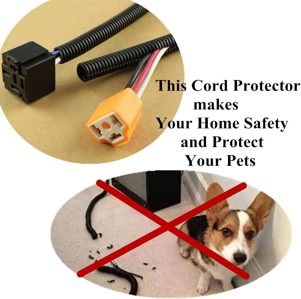 محافظ سیم و کابل حیوانات خانگی زافینا-UP، لوله خرطومی راه باز، روکش لوله بافتنی شکاف دار مناسب خودرو، منزل و محیط های دریایی (15.8 میلی متر)، طول 9 متر