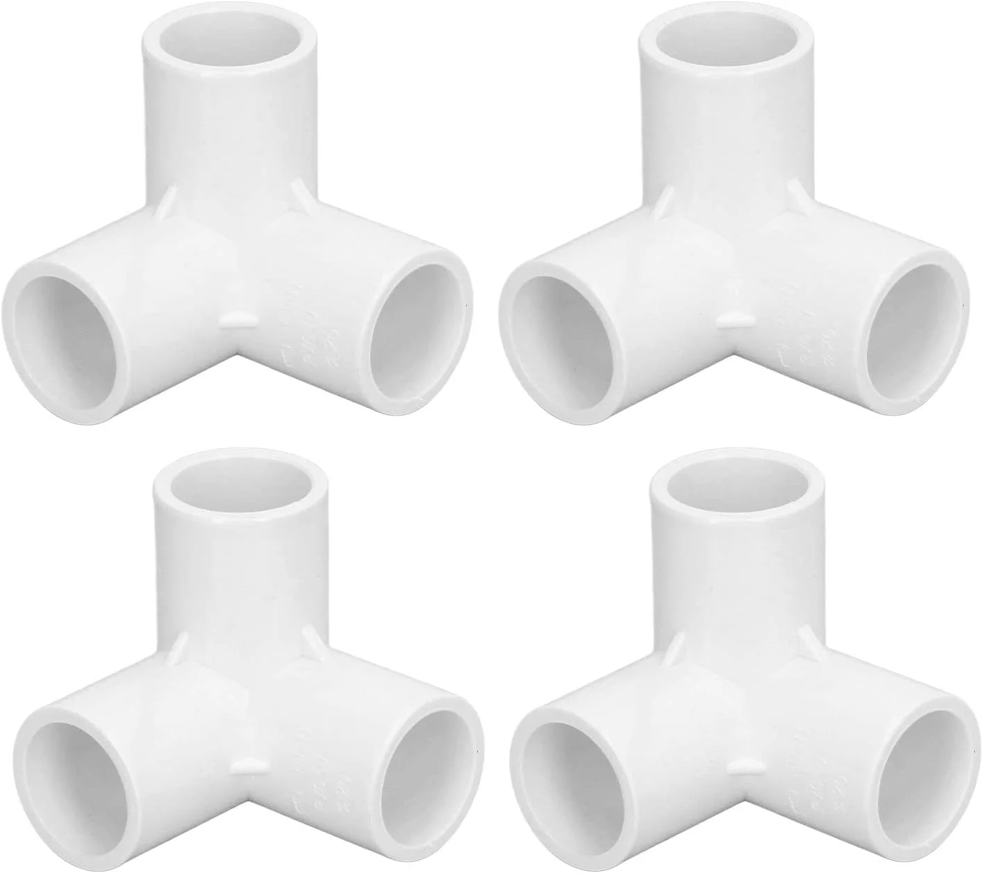 اتصالات لوله سه راهی، 10 عدد اتصال دهنده گوشه ای PVC تی 20 میلی متری، درجه مبلمان، اتصالات لوله گلخانه و اتصالات چادر، نصب آسان (سفید)