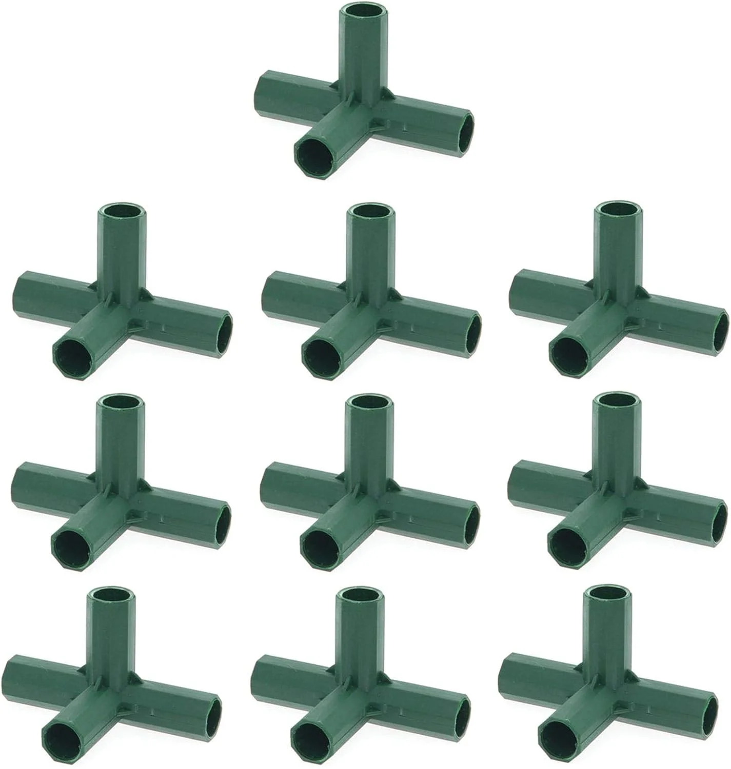 اتصالات سازه گلخانه ای 16 میلی متری PVC، 5 نوع اتصال لوله پلاستیکی PVC و لوله فلزی برای پایه های گل و سازه های گلخانه ای، سبز، 1 عدد، انتخاب چندگانه