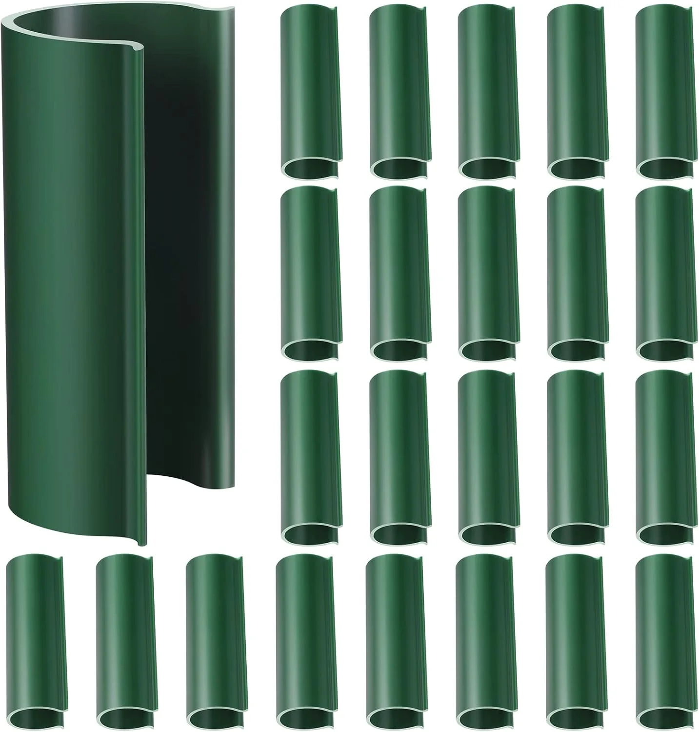 بست 32 عددی Jetec برای لوله های PVC گلخانه ها، پوشش ردیفی، پناهگاه ها، محافظت از پرندگان، طول 2.4 اینچ (سبز، برای لوله PVC 1/2 اینچ)