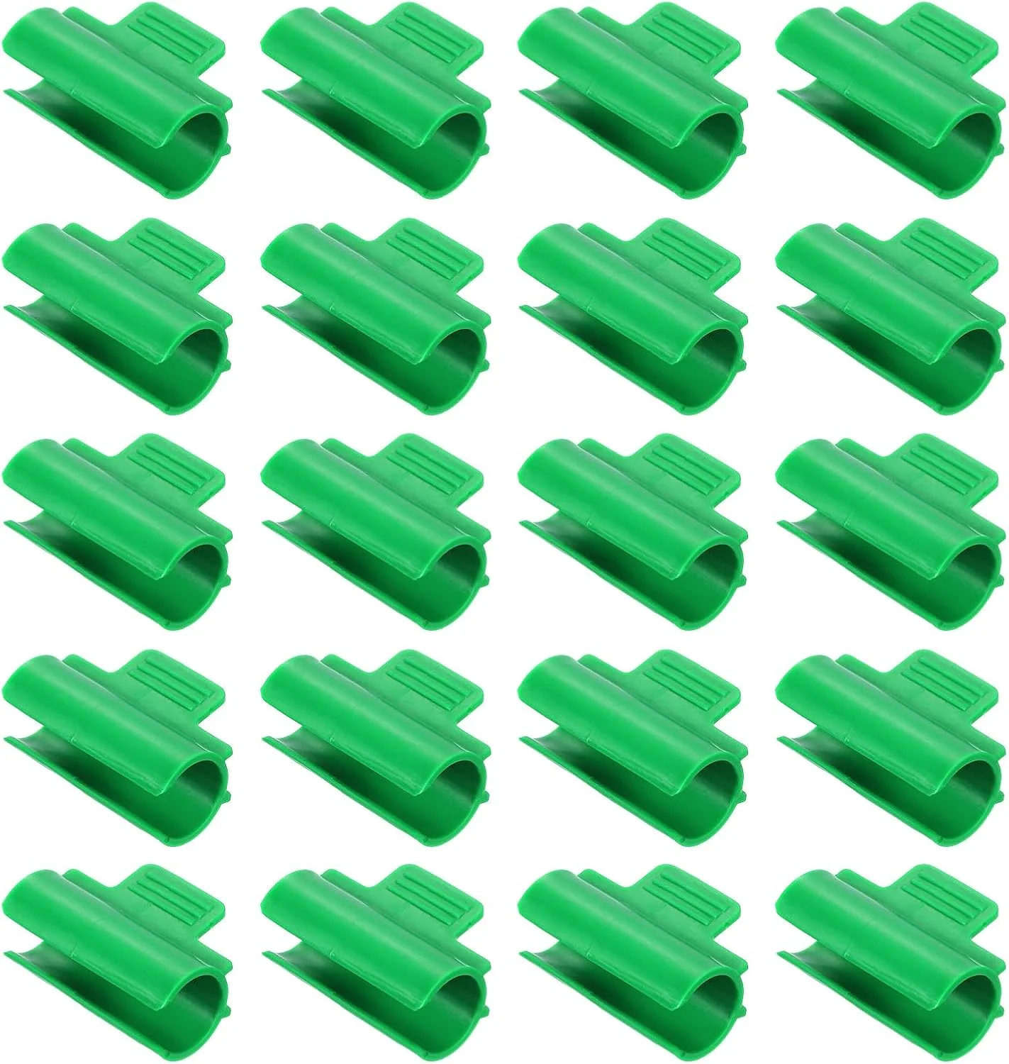 بست های گلخانه ای QUARKZMAN برای لوله پی وی سی 1 اینچی، بسته 20 عددی بست فیلم گلخانه ای، بست میله توری سایه بان، کمان های باغی برای پوشش ردیفی، فیلم پلاستیکی گلخانه ای (سبز تیره)