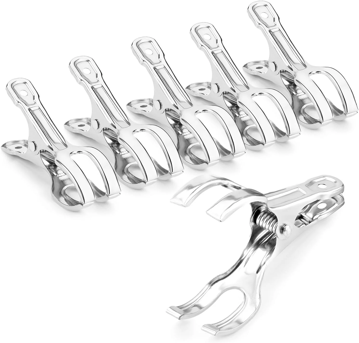 گیره های بزرگ باغی Samhopo، بست های گلخانه ای استیل ضد زنگ برای لوله های 3/4، 1، 2 اینچ، گیره های قوی باغی برای حلقه های گلخانه ای، گیره های پوشش ردیفی سنگین برای توری، 24 عدد