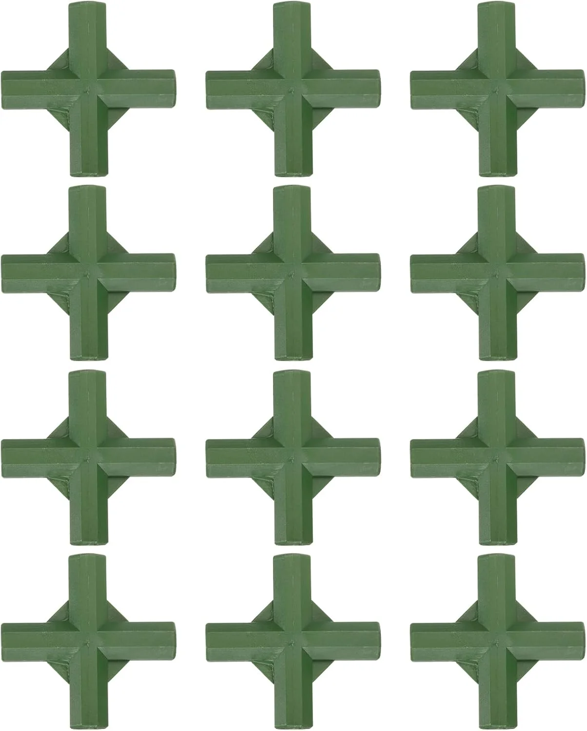 اتصالات 12 عددی قاب گلخانه، اتصالات لوله ای 11 میلی متری، ابزار اتصال سنگین، اتصالات 4 طرفه قاب برای داربست، سایبان آفتابگیر، باغبانی، پایه های گیاهی و قاب های گلخانه (سبز)