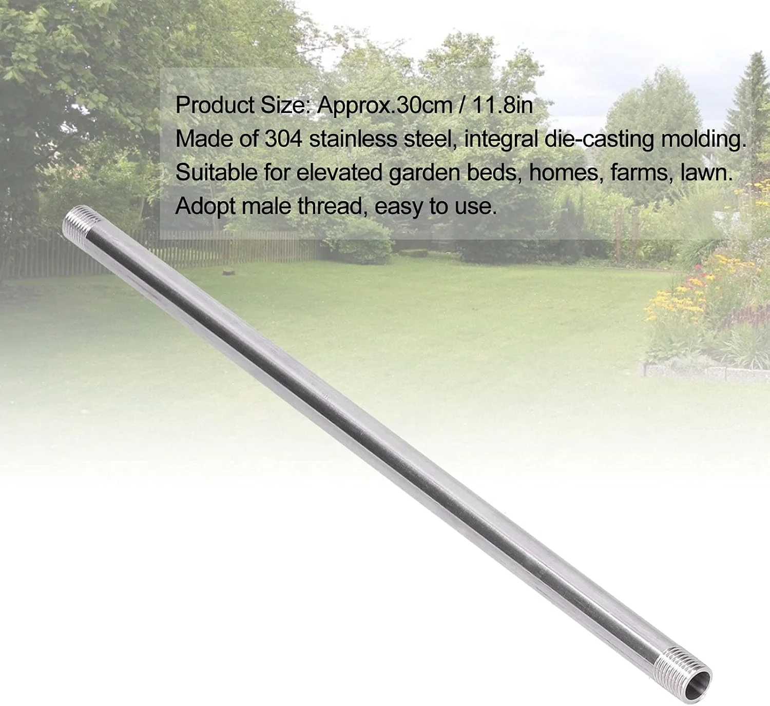 لوله رزوه ای استیل، چند منظوره با عملکرد آب بندی خوب، لوله استیل با قابلیت اطمینان بالا، ساختار فشرده برای چمنزارها و گلخانه