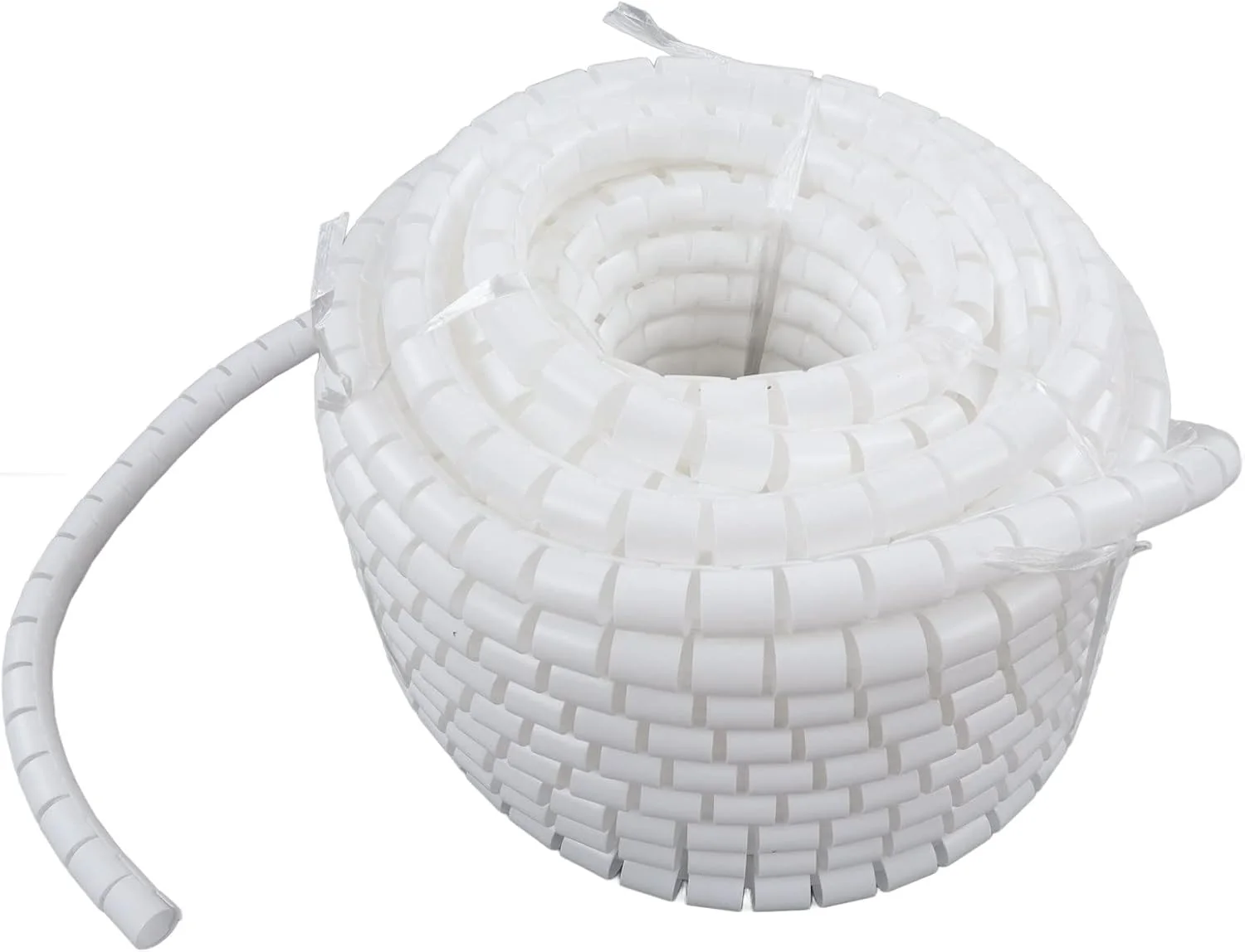 مرتب‌کننده سیم مارپیچ، لوله دسته‌بندی انعطاف‌پذیر سیم از جنس پلی‌اتیلن با مقاومت در برابر دمای بالا، کاربری آسان و قابلیت برش آزاد برای مدیریت کابل (قطر 28 میلی‌متر، 40 متر)