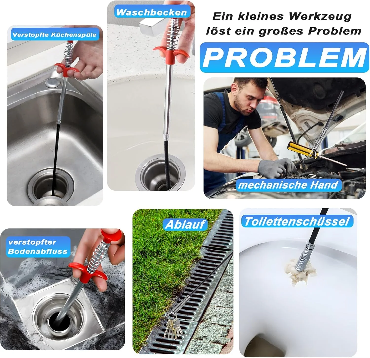 مجموعه 4 عددی فنر تخلیه سینک، قلاب تمیز کننده 3 متری، فنر تمیز کننده لوله، برس تمیز کننده لوله 70 سانتی متری، برس تخلیه، ابزار رفع گرفتگی مو، میله های تمیز کننده ملایم تخلیه مجموعه 4 عددی فنر تخلیه سینک، قلاب تمیز کننده 3 متری، فنر تمیز کننده لوله، برس تمیز کننده لوله 70 سانتی متری، برس تخلیه، ابزار رفع گرفتگی مو، میله های تمیز کننده ملایم تخلیه